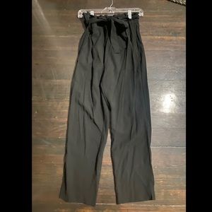 Zara High-waist Paperbag fit trousers w/tie waist